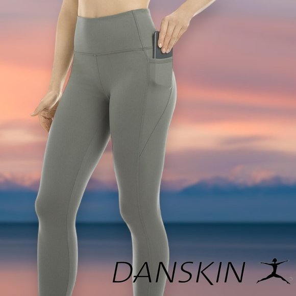 Danskin | High Rise 7/8 Brushed Leggings | Green | NWT - Picture 2 of 3